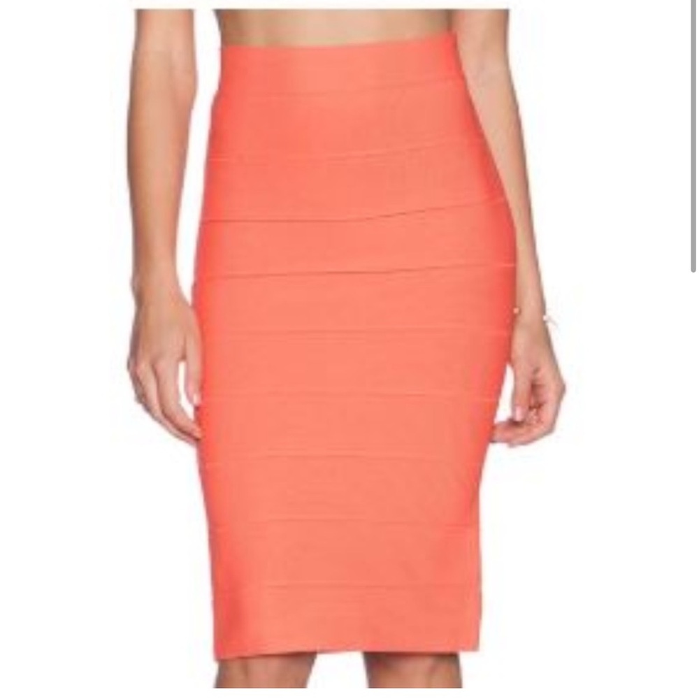 BCBG MaxAzria bandage skirt coral